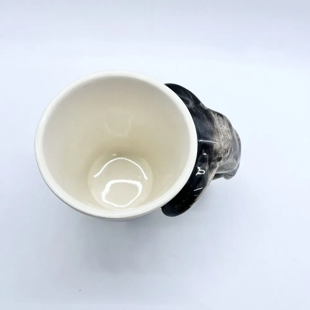 Elephant Coffee Mug Cup 3D Trunk Is The Handle Handmade Tea Animals Kitschy - Picture 6 of 6